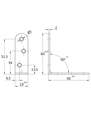 comprar Ángulo de acero bicromatado 60x19x2mm. Mod.3 Amig de AMIG - Soportes, ángulos y palomillas comprar Ángulo de acero bicromatado 60x19x2mm. Mod.3 Amig de AMIG - Soportes, ángulos y palomillas