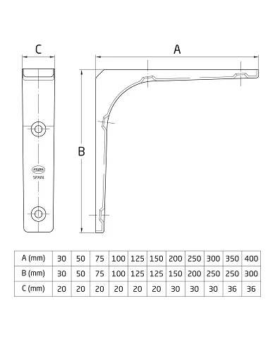 comprar 1 Soporte de acero para baldas y estanterías 250x200mm 50kg blanco. Mod. 2 Amig de AMIG - Soportes, ángulos y palomillas comprar 1 Soporte de acero para baldas y estanterías 250x200mm 50kg blanco. Mod. 2 Amig de AMIG - Soportes, ángulos y palomillas