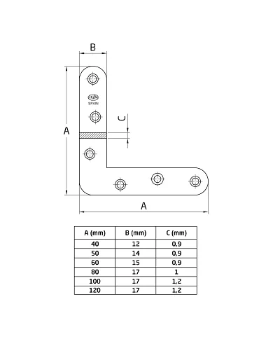 comprar 1 Escuadra plana de acero bicromatado 40x12mm con canto redondo. Mod. 2 Amig de AMIG - Soportes, ángulos y palomillas comprar 1 Escuadra plana de acero bicromatado 40x12mm con canto redondo. Mod. 2 Amig de AMIG - Soportes, ángulos y palomillas