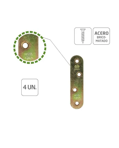 comprar 1 Placa de acero bicromatado 80x19mm con canto redondo. Mod. 2 Amig de AMIG - Soportes, ángulos y palomillas comprar 1 Placa de acero bicromatado 80x19mm con canto redondo. Mod. 2 Amig de AMIG - Soportes, ángulos y palomillas
