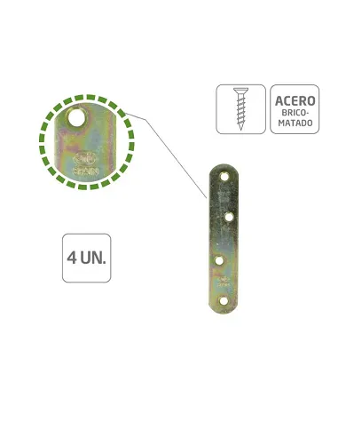 comprar 1 Placa de acero bicromatado 100x19mm con canto redondo. Mod. 2 Amig de AMIG - Soportes, ángulos y palomillas comprar 1 Placa de acero bicromatado 100x19mm con canto redondo. Mod. 2 Amig de AMIG - Soportes, ángulos y palomillas