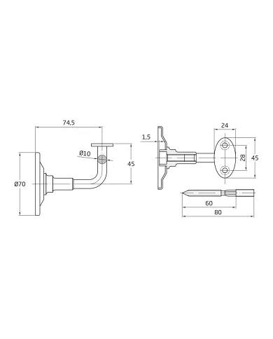 comprar 1 Soporte pasamanos en acero inoxidable 18/8. Mod. 25 de AMIG - Soportes, ángulos y palomillas comprar 1 Soporte pasamanos en acero inoxidable 18/8. Mod. 25 de AMIG - Soportes, ángulos y palomillas