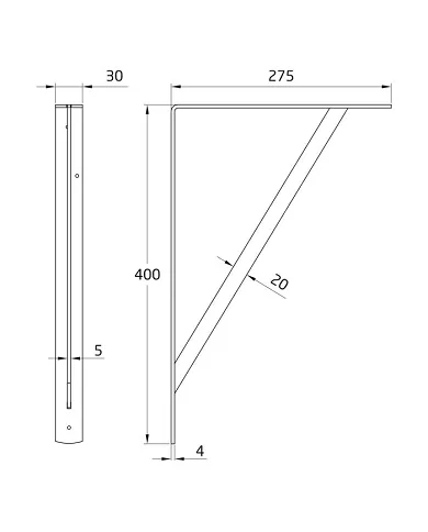 comprar 1 Palomilla multiusos reforzado de acero blanca 400mm Carga 225kg. Mod. 9 de AMIG - Soportes, ángulos y palomillas comprar 1 Palomilla multiusos reforzado de acero blanca 400mm Carga 225kg. Mod. 9 de AMIG - Soportes, ángulos y palomillas