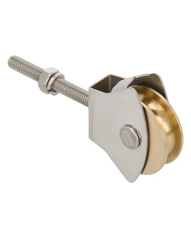comprar Polea para tendederos inox y roldana de latón Ø39mm M6 x 50mm con tornillo y sin guías. Mod. 23 de AMIG - Accesorios