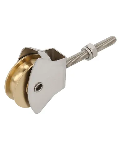 comprar Polea para tendederos inox y roldana de latón Ø39mm M6 x 50mm con tornillo y sin guías. Mod. 23 de AMIG - Accesorios