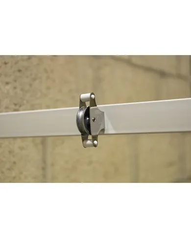 comprar Polea para tendederos inox y roldana metálica Ø39mm M6 x 60mm con tornillo y guias. Mod. 22 de AMIG - Accesorios