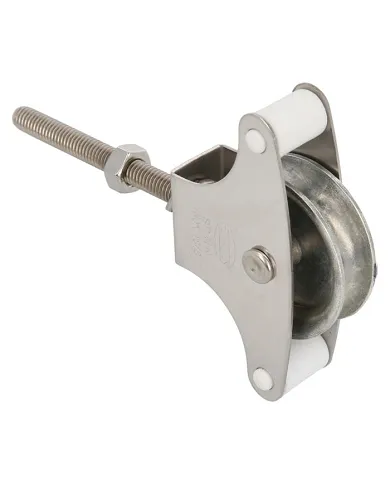 comprar Polea para tendederos inox y roldana metálica Ø39mm M6 x 60mm con tornillo y guias. Mod. 22 de AMIG - Accesorios