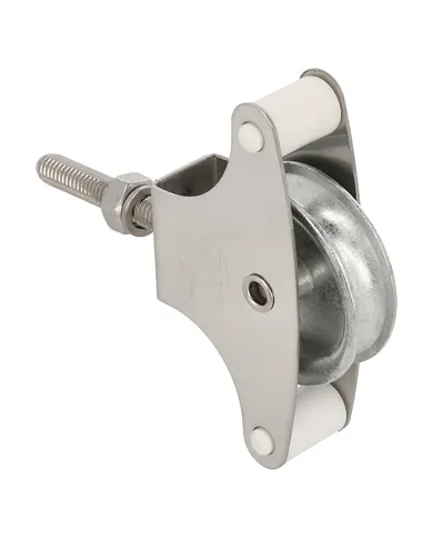 comprar Polea para tendederos inox y roldana metálica Ø39mm M6 x 40mm con tornillo y guias. Mod. 20 de AMIG - Accesorios