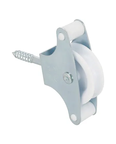 comprar Polea para tendederos acero y roldana de plástico Ø39mm con tirafondo y guias. Mod. 2 de AMIG - Accesorios