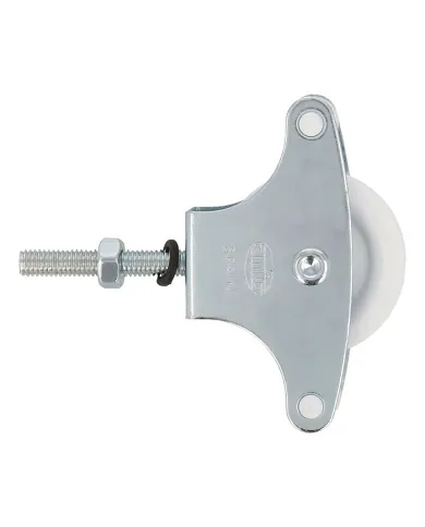 comprar Polea para tendederos acero y roldana de plástico Ø39mm M6 x 40mm con tornillo y guias. Mod. 1 de AMIG - Accesorios