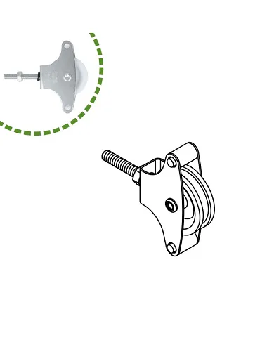comprar Polea para tendederos acero y roldana de plástico Ø39mm M6 x 40mm con tornillo y guias. Mod. 1 de AMIG - Accesorios