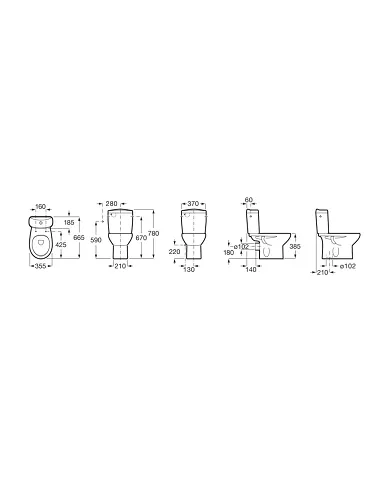 comprar Tanque / Cisterna para inodoro Victoria alimentación inferior. A34139X000 Roca de ROCA - Sanitarios