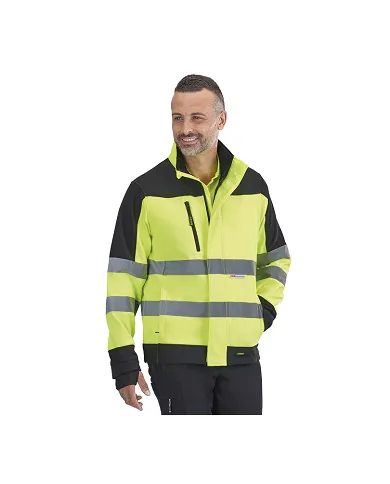 comprar Cazadora alta visibilidad Softshell bicolor con bandas reflectantes modelo Fragata. HV9910B Juba de JUBA - Ropa alta visibilidad comprar Cazadora alta visibilidad Softshell bicolor con bandas reflectantes modelo Fragata. HV9910B Juba de JUBA - Ropa alta visibilidad