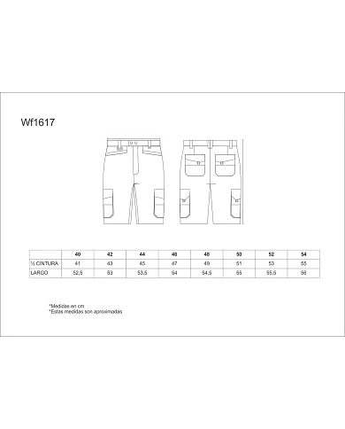 comprar Bermuda multibolsillos modelo Future. WF1617 Workteam de WORKTEAM - Bermudas