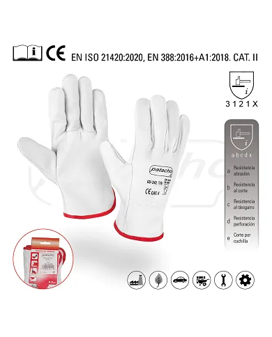 comprar Par de guantes piel flor de vacuno reforzado. 242 Patacho de - Guantes
