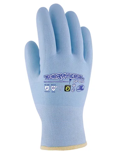 comprar Par de Guantes de nitrilo con soporte térmico sin costuras THERMY ICE BL. GF-015 3L (Venta en packs de 12 pares) de - Guantes