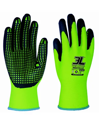 comprar Par de guantes de poliester con foam y dots de nitrilo Microcut. WX-667 3L (Venta en packs de 12 pares) de - Guantes