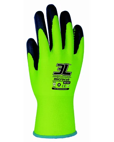 comprar Par de guantes de poliester con foam y dots de nitrilo Microcut. WX-667 3L (Venta en packs de 12 pares) de - Guantes