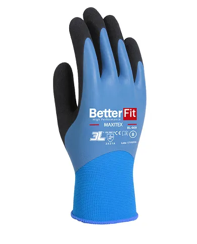 comprar Par de guantes de poliéster con doble baño de latex BetterFit Maxitex. BL009 3L (Venta en packs de 12 pares) de - Guantes