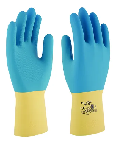 comprar Par de Guantes químicos de policloropreno sobre látex natural BI-NEOX. GSS-003 3L (Venta en packs de 12 pares) de - Guantes