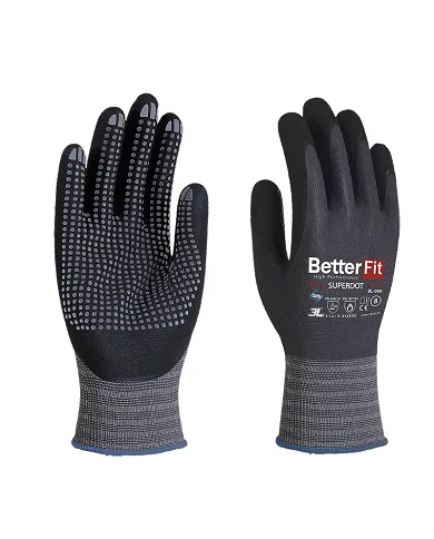 comprar Par de guantes térmicos con recubrimiento y dots de nitrilo con Betterfit Superdot. BL008 3L (Venta en packs de 12) de - Guantes
