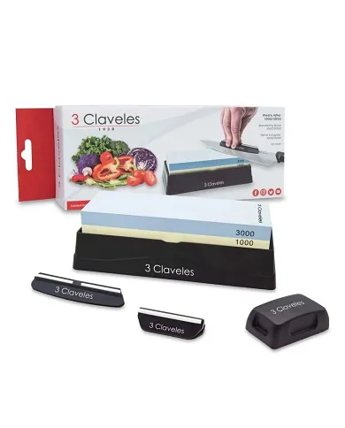 comprar Set afilado. Piedra afiladora + 2 guías + rectificador. 09428 - 3 Claveles de - Utensilios Cocina