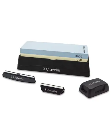 comprar Set afilado. Piedra afiladora + 2 guías + rectificador. 09428 - 3 Claveles de - Utensilios Cocina