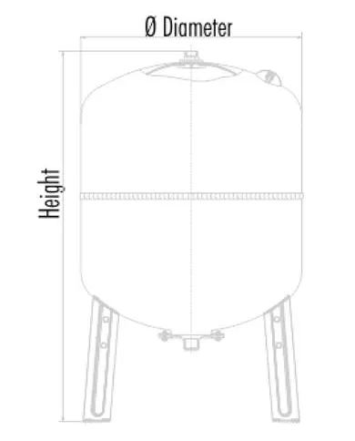 comprar Imera Vaso de expansión agua fria 50 litros 1" Ø365x720mm. AV50 Imera de imera - Vasos De Expansion