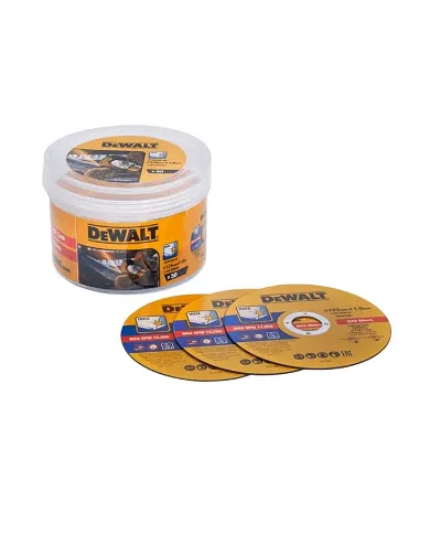 comprar Cubo de discos de corte inox Ø125mm (50 unidades). DT20598-QZ DeWalt de DeWALT - Discos corte y desbaste comprar Cubo de discos de corte inox Ø125mm (50 unidades). DT20598-QZ DeWalt de DeWALT - Discos corte y desbaste