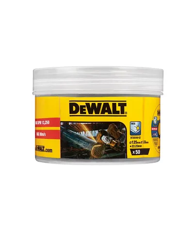 comprar Cubo de discos de corte inox Ø125mm (50 unidades). DT20598-QZ DeWalt de DeWALT - Discos corte y desbaste