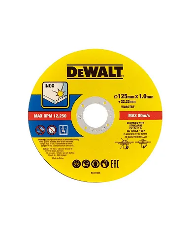 comprar Cubo de discos de corte inox Ø125mm (50 unidades). DT20598-QZ DeWalt de DeWALT - Discos corte y desbaste comprar Cubo de discos de corte inox Ø125mm (50 unidades). DT20598-QZ DeWalt de DeWALT - Discos corte y desbaste