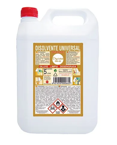 comprar 1 Bote Disolvente universal RM40 5 litros en envase de plástico. Dipistol de DIPISTOL - Disolventes comprar 1 Bote Disolvente universal RM40 5 litros en envase de plástico. Dipistol de DIPISTOL - Disolventes