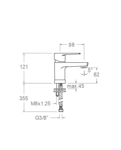 comprar ramonsoler. Grifo monomando lavabo cromado Titanium Ref.1801 Ramon Soler de RAMON-SOLER - Griferia