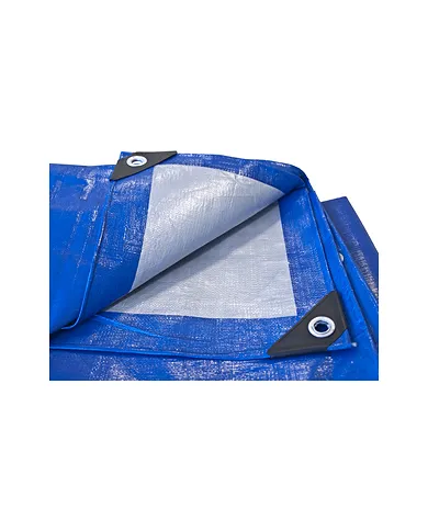 comprar Hepoluz Toldo impermeable polietileno reforzado 6x10m 12x12 200g/m² Azul/Plata. Hepoluz de Hepoluz - Varios