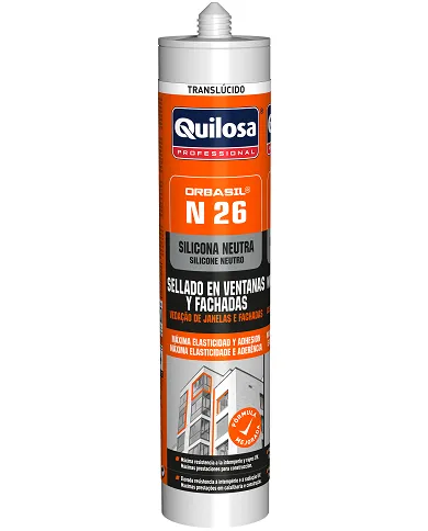 comprar Silicona neutra Orbasil N-26 para ventanas y fachadas 300ml. Quilosa de QUILOSA - Siliconas y masillas
