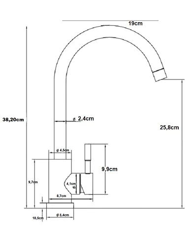 comprar Grifo de cocina Milano. Monomando para fregadero inox giro 360º. 62MLAI Arcobañ de ARCOBAÑ - Griferia