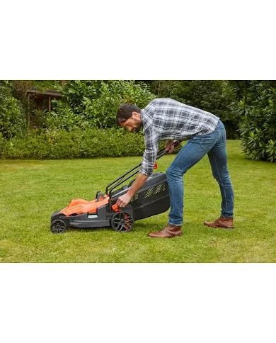 comprar Cortacésped 1400W 34cm 40 litros. Manillar bicicleta. BEMW461BH-QS Black+Decker de BLACK & DECKER - Cortacéspedes