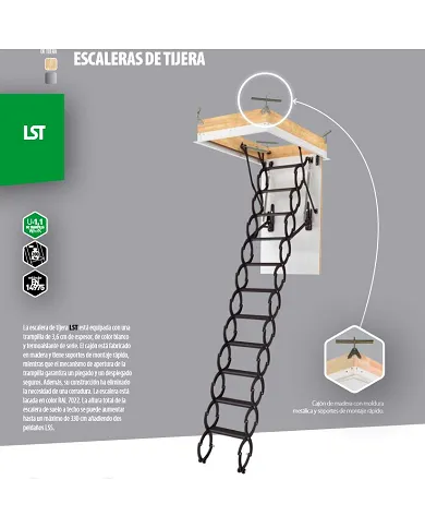 comprar Escalera de techo metálica de tijera escamotable LST 60x120x280cm. 860426 Fakro de FAKRO - Escaleras comprar Escalera de techo metálica de tijera escamotable LST 60x120x280cm. 860426 Fakro de FAKRO - Escaleras