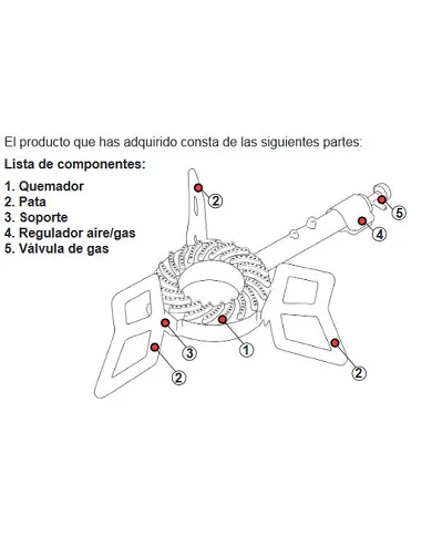 comprar Quemador / Hornillo a gas Trípode butano/Propano 52x35x17cm. 28.00.3 Elma de ELMA - Paelleros