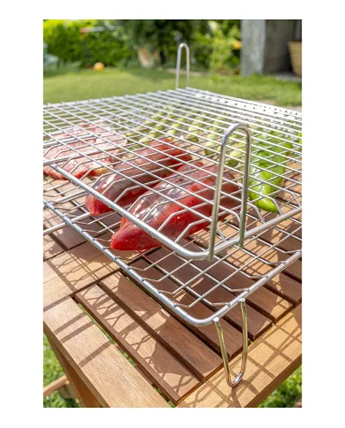 comprar Parrilla doble abombada acero zincado 40x45x17.5cm. 2593 Sauvic de SAUVIC - Barbacoas