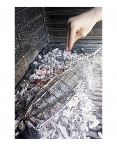 comprar Parrilla besuguera inox (doble abombada) 60x19x14cm. 2612 Sauvic de SAUVIC - Barbacoas