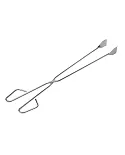 1 Pinza para barbacoa con guía Inox 18/8 45cm. 4476 Sauvic (Precio por pinza. Venta en packs de 6 unidades)