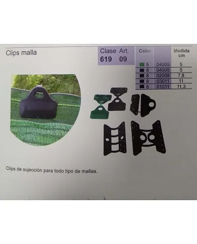 comprar Grapa Clip Verde 5cm para malla de ocultación. Caba 100 uds. NEOGROUP de - Inicio