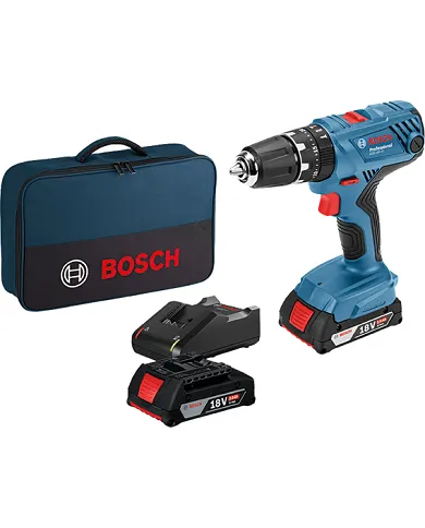 comprar Taladro atornillador Profesional con percusión a batería 18V 2Ah + 2 baterías + Cargador + bolsa GSB 18V-21 Bosch de BOSCH - Taladros a Batería comprar Taladro atornillador Profesional con percusión a batería 18V 2Ah + 2 baterías + Cargador + bolsa GSB 18V-21 Bosch de BOSCH - Taladros a Batería