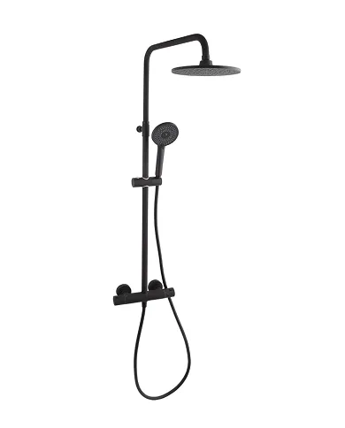 comprar Termotech Columna de ducha Telescópica Termostática cromada con Rociador de Ø230mm Negro mate. BX965402RP230NM Ramon Soler de RAMON-SOLER - Griferia comprar Termotech Columna de ducha Telescópica Termostática cromada con Rociador de Ø230mm Negro mate. BX965402RP230NM Ramon Soler de RAMON-SOLER - Griferia