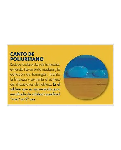 comprar Tablero encofrar Tricapa IRU-PU 1970x500x27mm de No-definida - Encofrados