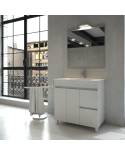 Mueble baño Ancora 80cm Caledonia P2. Incluye: Lavabo + Espejo + Aplique. Accua