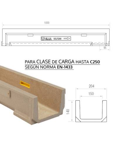 comprar Canal de hormigón polímero SELF200 204x140mm. Ulma de ULMA - Canal Hormigon Polimero comprar Canal de hormigón polímero SELF200 204x140mm. Ulma de ULMA - Canal Hormigon Polimero